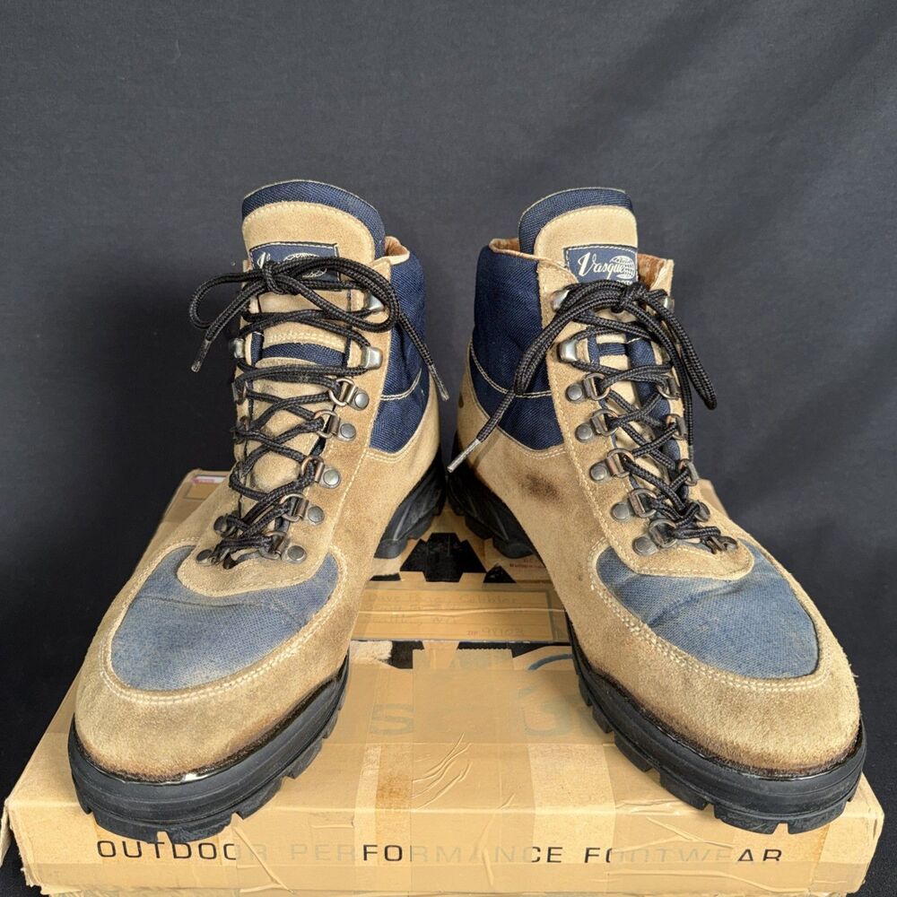 Vintage Vasque Skywalk Mid GTX GORE TEX W 10.5 Hiking Boots (1993) Made In Italy
